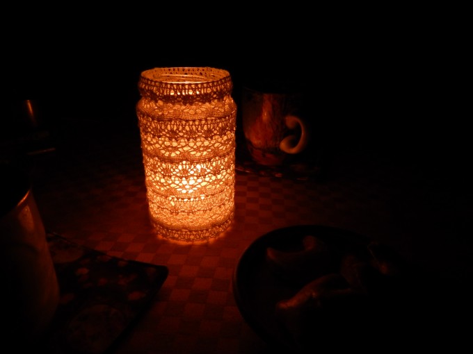 diy vintage candle jar